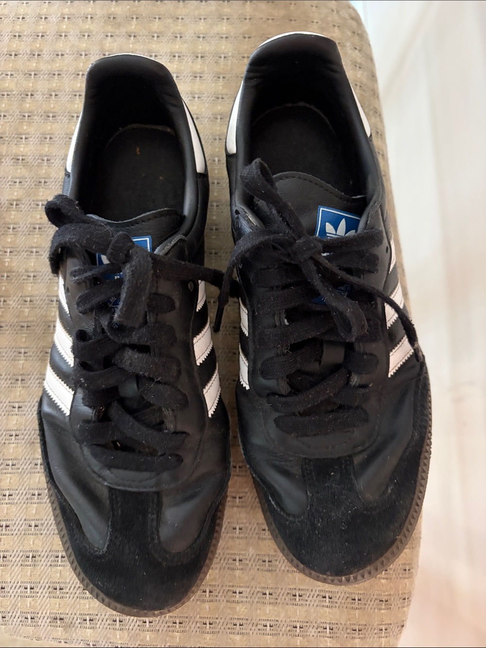 adidas Black Samba Sneakers with White Stripes